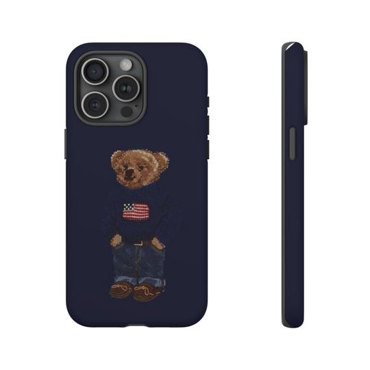 Discover Adorable Bear Phone Case | Cute Teddy Bear Cellphone Cover | Gift for Kids | Handmade Designs for All Ages, Cozy Bear Gift Idea, Year-Round