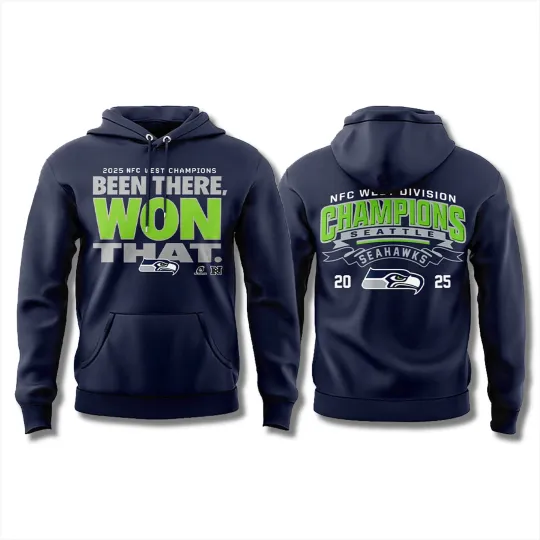 Seahawks 2025 Nfc West Champions Unisex Hoodie