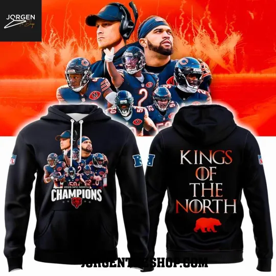Discover Chicago Bear Champions King Of The 2025 NFC North Hoodie