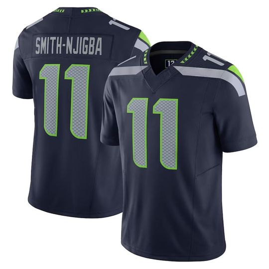 Discover Jaxon Smith-Njigba Seattle Jersey,College Navy,Game Limited Shirt Man/Youth size