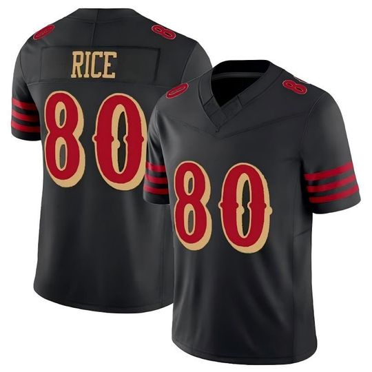 Men's Jerry Rice San Francisco Jersey Black 2025 Rivalries Collection,Game Limited Shirt