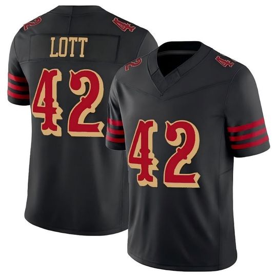 Discover Men's Ronnie Lott San Francisco Jersey Black 2025 Rivalries Collection,Game Limited Shirt