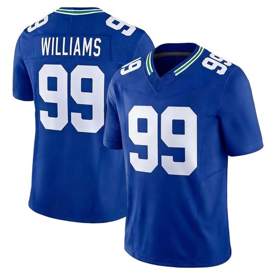 Discover Men's Leonard Williams Seattle Jersey,Royal Blue,Game Limited Shirt