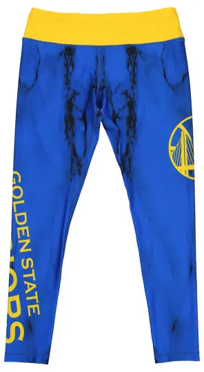 Discover NBA Women's Golden State Warriors Team Color Marble Wordmark Legging
