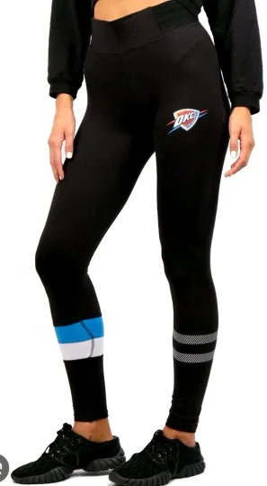 NBA Oklahoma City OKC Thunder Warm Up Leggings Pants Women