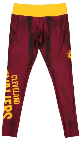 Discover NBA Women's Cleveland Cavaliers Team Color Marble Wordmark Legging