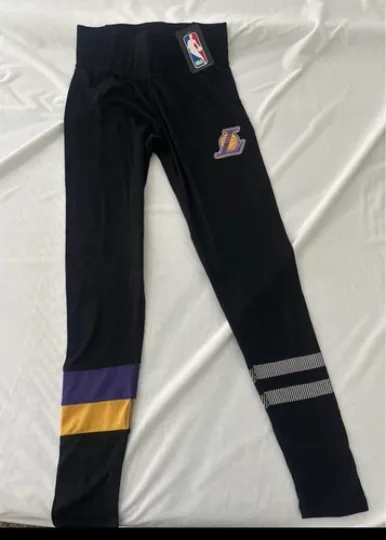 Discover NBA Apparel LA Lakers Women Black Active Leggings Pants Small New Never Worn