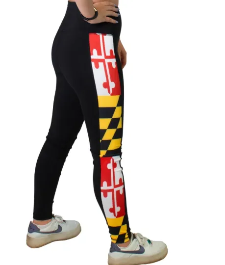 Discover Maryland Flag Women's Yoga Pant/Legging - New! - 50% Off MSRP