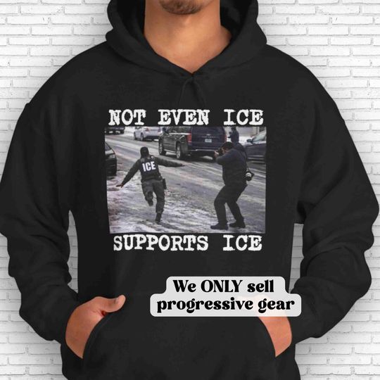 Discover Anti ICE Sweatshirt with Falling Ice Agent Meme, Immigration Rights Hoodie