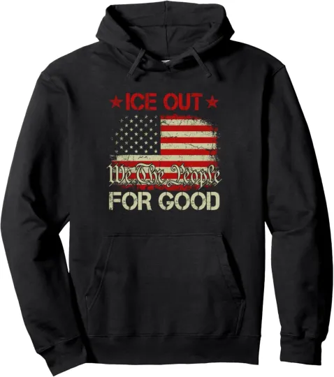 Discover Ice Out for Good Hoodie, Bold Protest Pullover, Gift Sweatshirt
