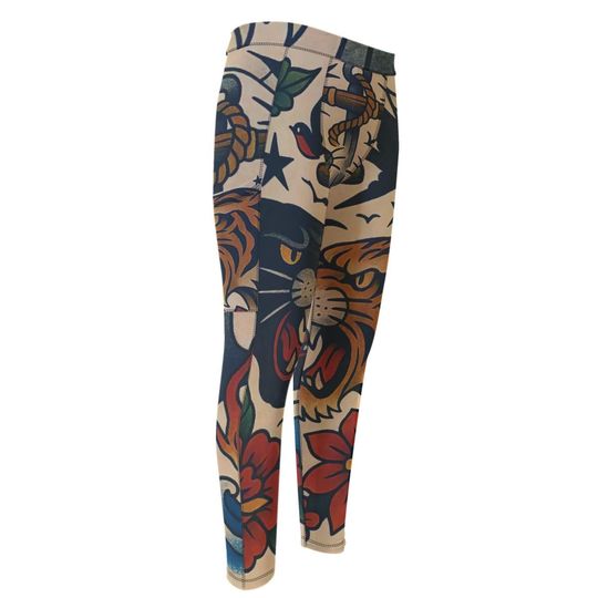 Discover Tattoo Panther Tiger Mens Yoga Shorts Leggings Meggings Athletic Training Running Martial Arts Wrestling  Activewear Vintage Sailor Tattoos