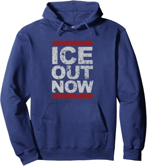 Discover ICE Out Now Distressed Rise and Resist Unisex Hooded Sweatshirt