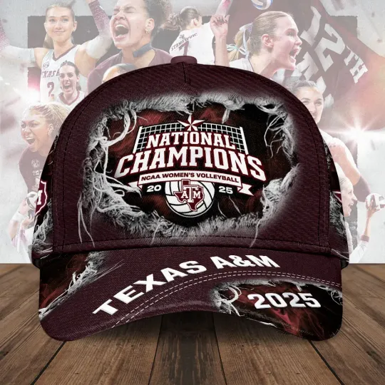 Discover A&M 2025 Women’s Volleyball National Champions Classic Cap –  817