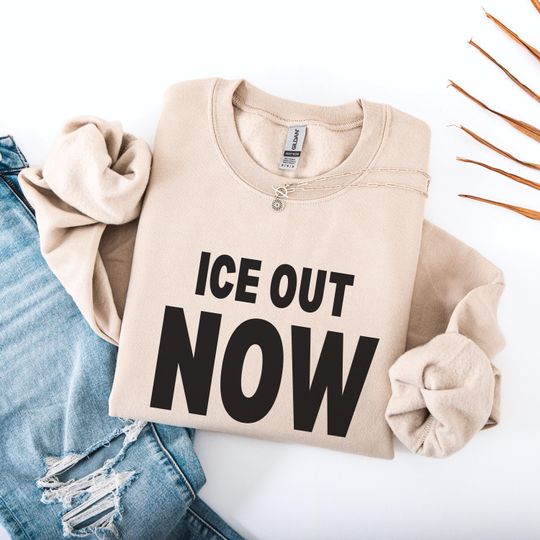 ICE Out Now Sweatshirt, Anti-ICE Protest Hoodie, Abolish ICE, Immigration and Social Justice