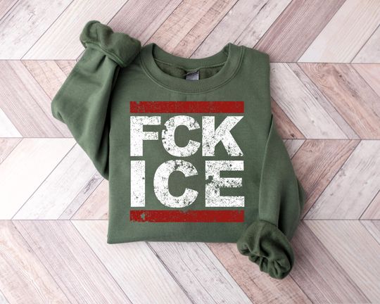 Discover Abolish Ice Sweatshirt, F*ck Ice Tshirt, proimmigration Hoodie, Anti Ice shirt, No human is illegal Shirt, anti maga shirt, anti trump Gift