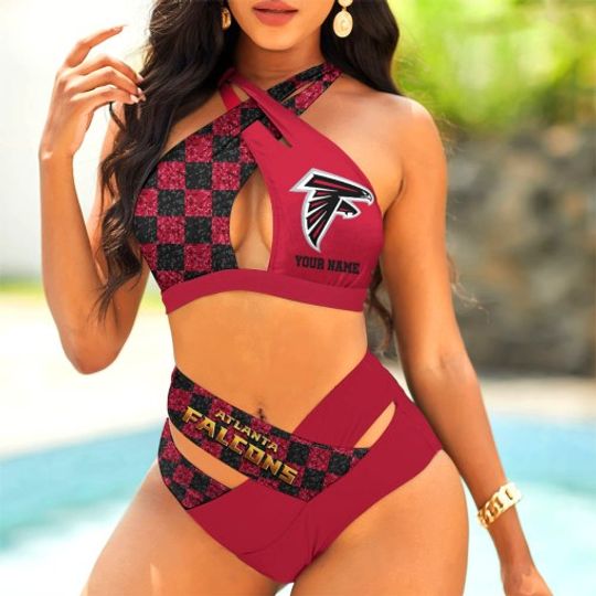Discover Atlanta Falcons Women’s Crisscross Swimsuit, Gift For Fan
