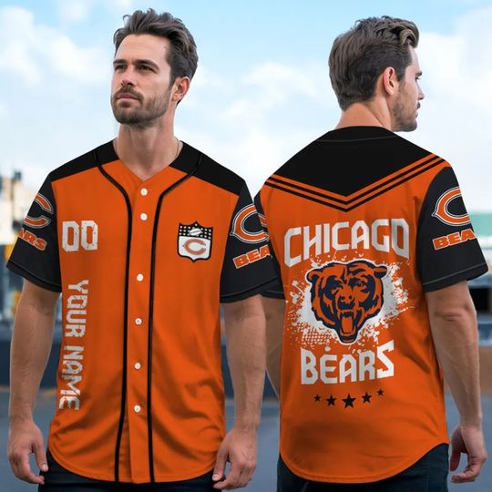 Chicago Bears Baseball Jersey  Custom name and number