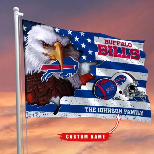Buffalo Bills House Flag -Custom Name