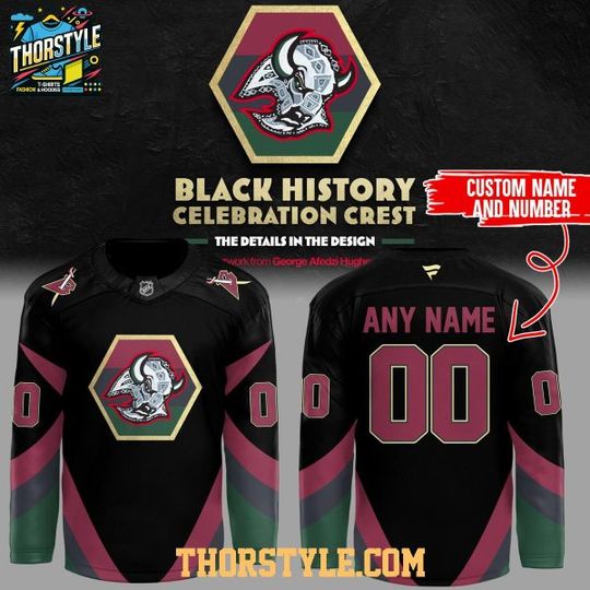 Discover Buffalo Sabres x Black History NHL Night 2026 Personalized Hockey Jersey