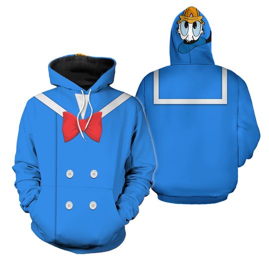 Donald Duck Costume T-Shirt, Donald Duck 3D Costume Cosplay Hoodie