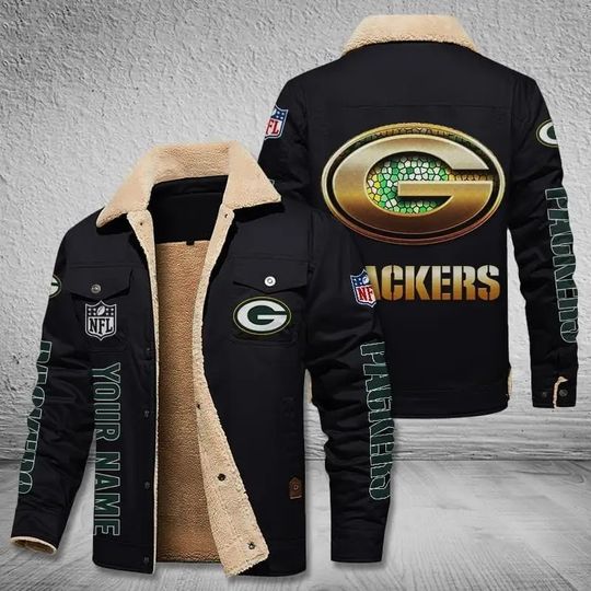 Green Bay Packers New Personalized Winter Fleece Bomber Jacket