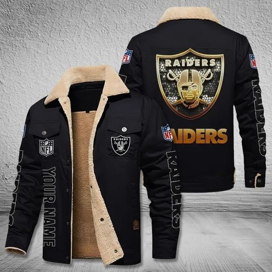 Las Vegas Raiders New Personalized Winter Fleece Bomber Jacket