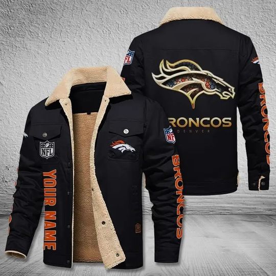 Denver Broncos New Personalized Winter Fleece Bomber Jacket
