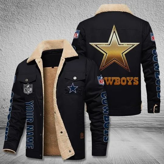 Dallas Cowboys New Personalized Winter Fleece Bomber Jacket