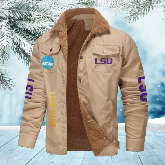 Lsu Tigers New Personalized Winter Fleece Bomber Jacket