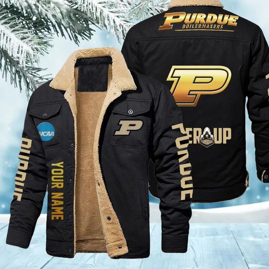 Purdue Boilermakers New Personalized Winter Fleece Bomber Jacket