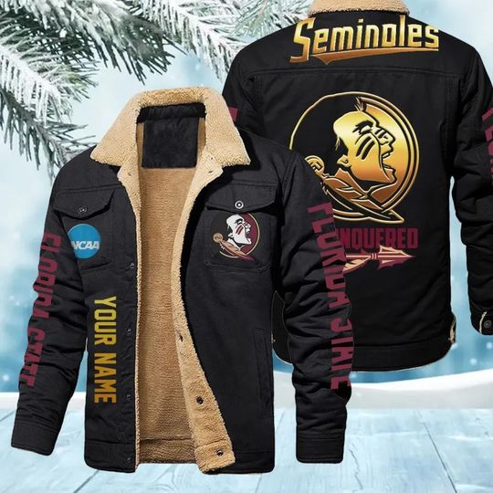 Florida State Seminoles New Personalized Winter Fleece Bomber Jacket