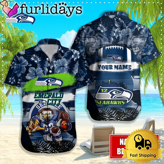 Discover Personalized Seattle Seahawks Hawaiian Shirt, football Aloha Shirt For Football Fans