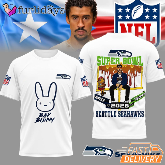 Seattle Seahawks football Bad Bunny Super Bowl Limited Edition T Shirt