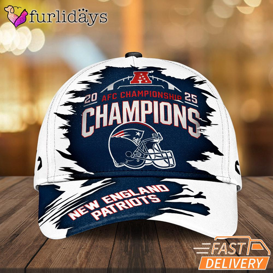 New England Patriots AFC Champions Helmet Logo Graphic Cap