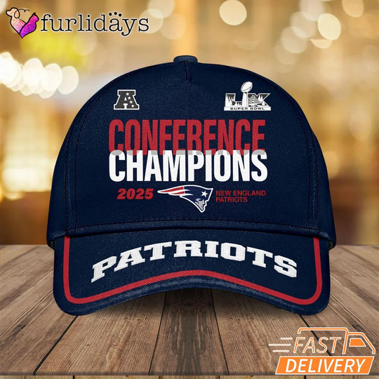 New England Patriots Conference Champions 2025 Graphic Cap