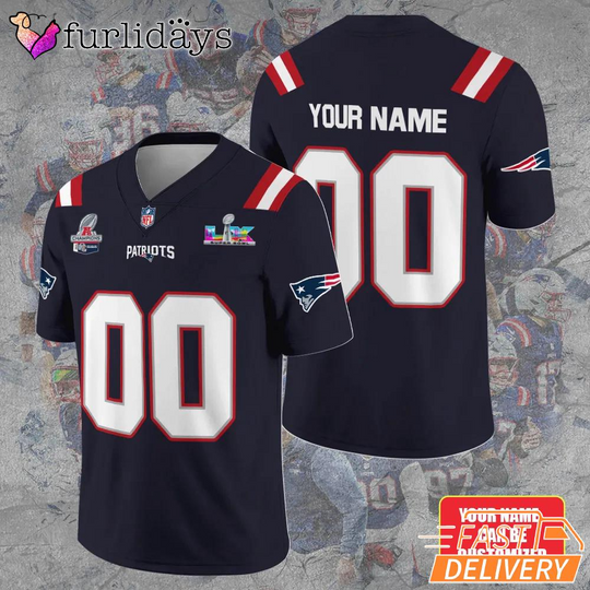 New England Patriots Custom Name Number Champions Football Jersey