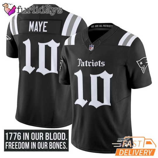 New England Patriots Drake Maye 10 Football Jersey football Limited Fan Edition