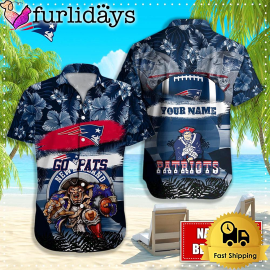 Personalized New England Patriots Mascot Football Hawaiian Shirt, football Aloha Shirts