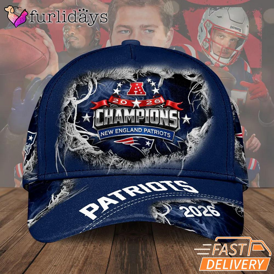 New England Patriots Super Bowl Champions 2026 Graphic Cap