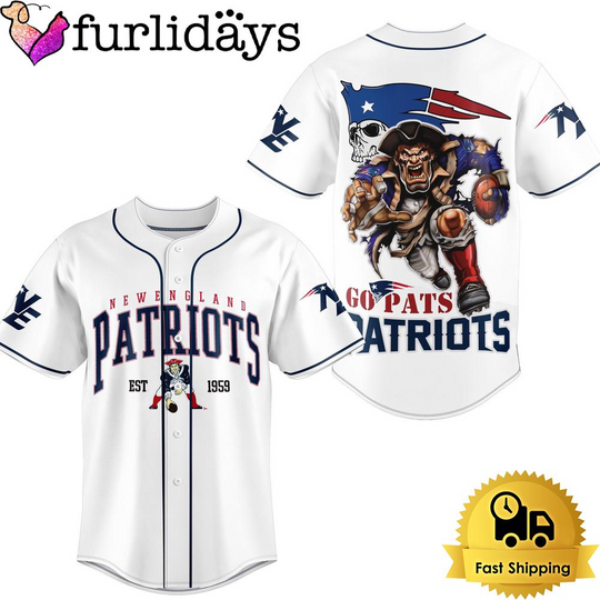 football New England Patriots Mascot Warrior Baseball Jersey