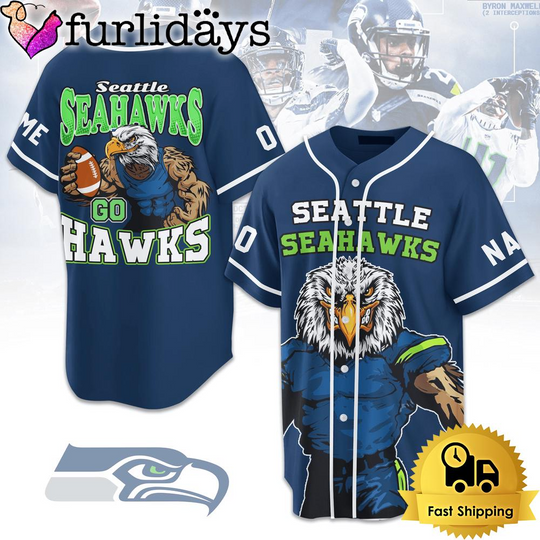 football Seattle Seahawks Go Hawks Baseball Jersey