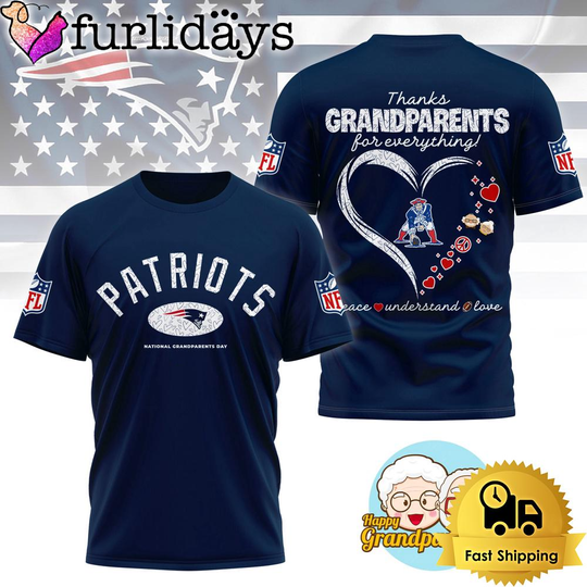 football New England Patriots National Grandparents Day 2025 3D Shirt