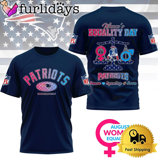 Discover football New England Patriots Happy Women’s Equality Day 3D Shirt