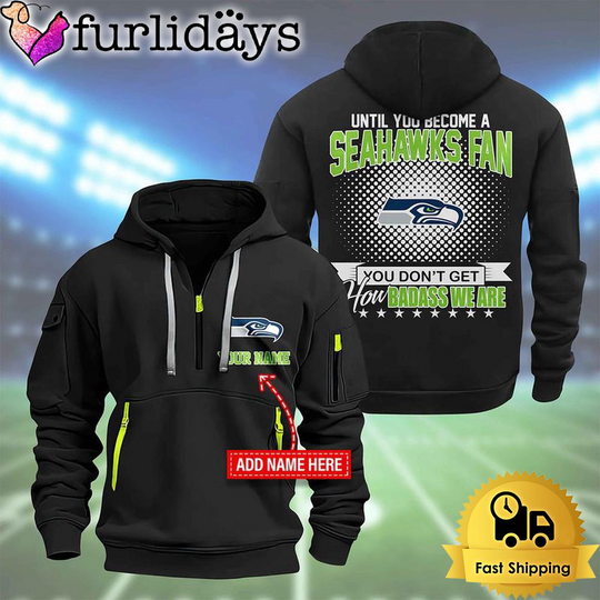 football Seattle Seahawks Super Bowl LIX Design Limited Edition 2D Quarter Zip Hoodie