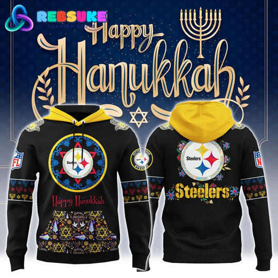 Pittsburgh Steeler football Hanukkah Holiday Hoodie
