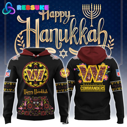 Washington Commanders football Hanukkah Holiday Hoodie