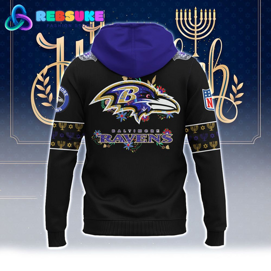 Baltimore Ravens football Hanukkah Holiday Hoodie