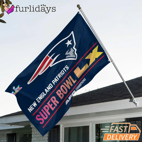 New England Patriots Super Bowl LXI Team Pride House Flag
