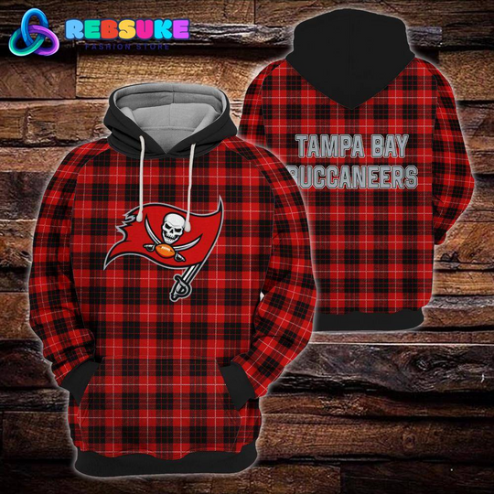 Tampa Bay Buccaneers football Plaid Hoodie