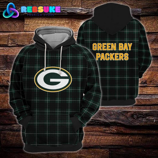 Green Bay Packers football Plaid Hoodie, Zip Hoodie, Sweatshirt